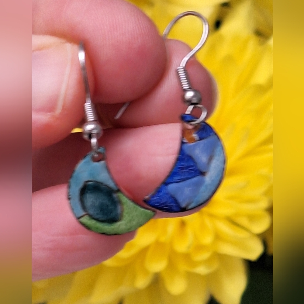 Funky, Dangle | Moon Earrings - Picture 5 of 6